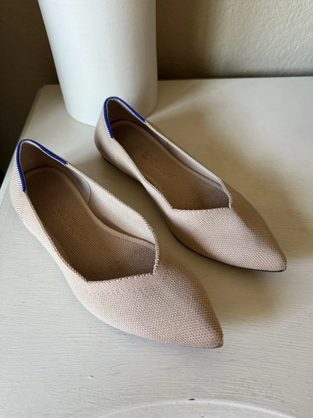 Rothys The Point in Ecru Size 6.5 - Picture 2 of 9